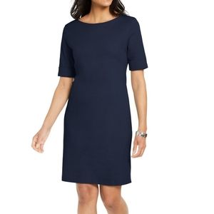 Karen Scott Sport Cuffed Sleeve Blue Dress XL